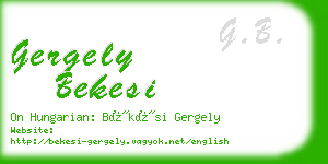 gergely bekesi business card